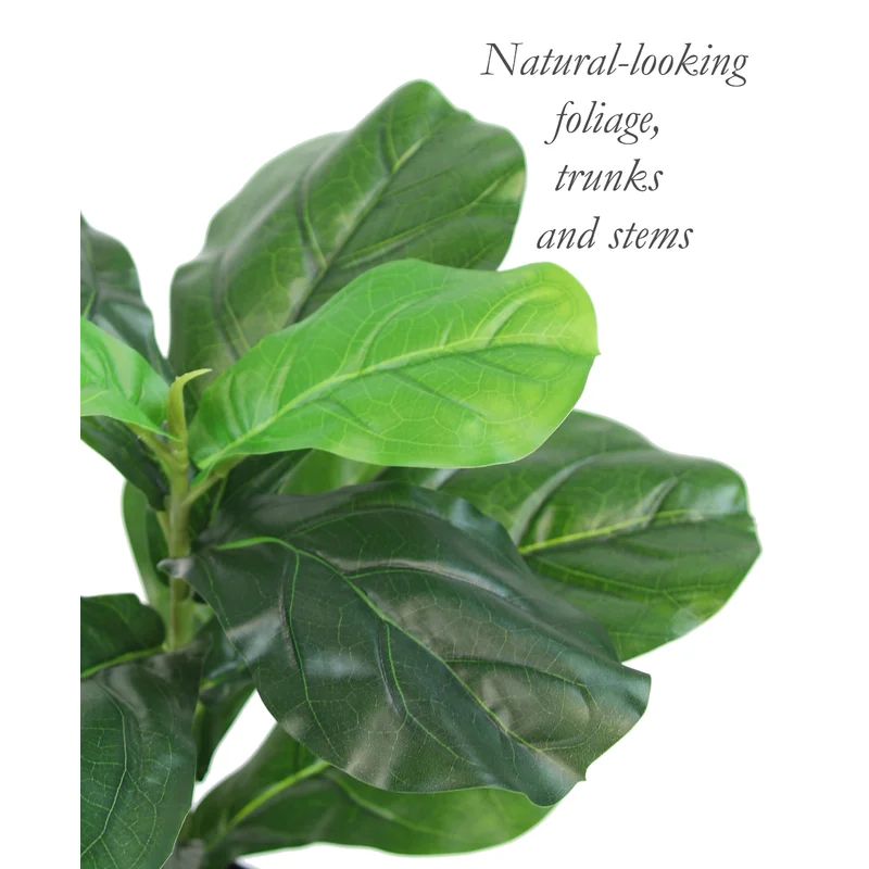 Artificial Fiddle Leaf Fig Plant in Pot Liner | Wayfair North America