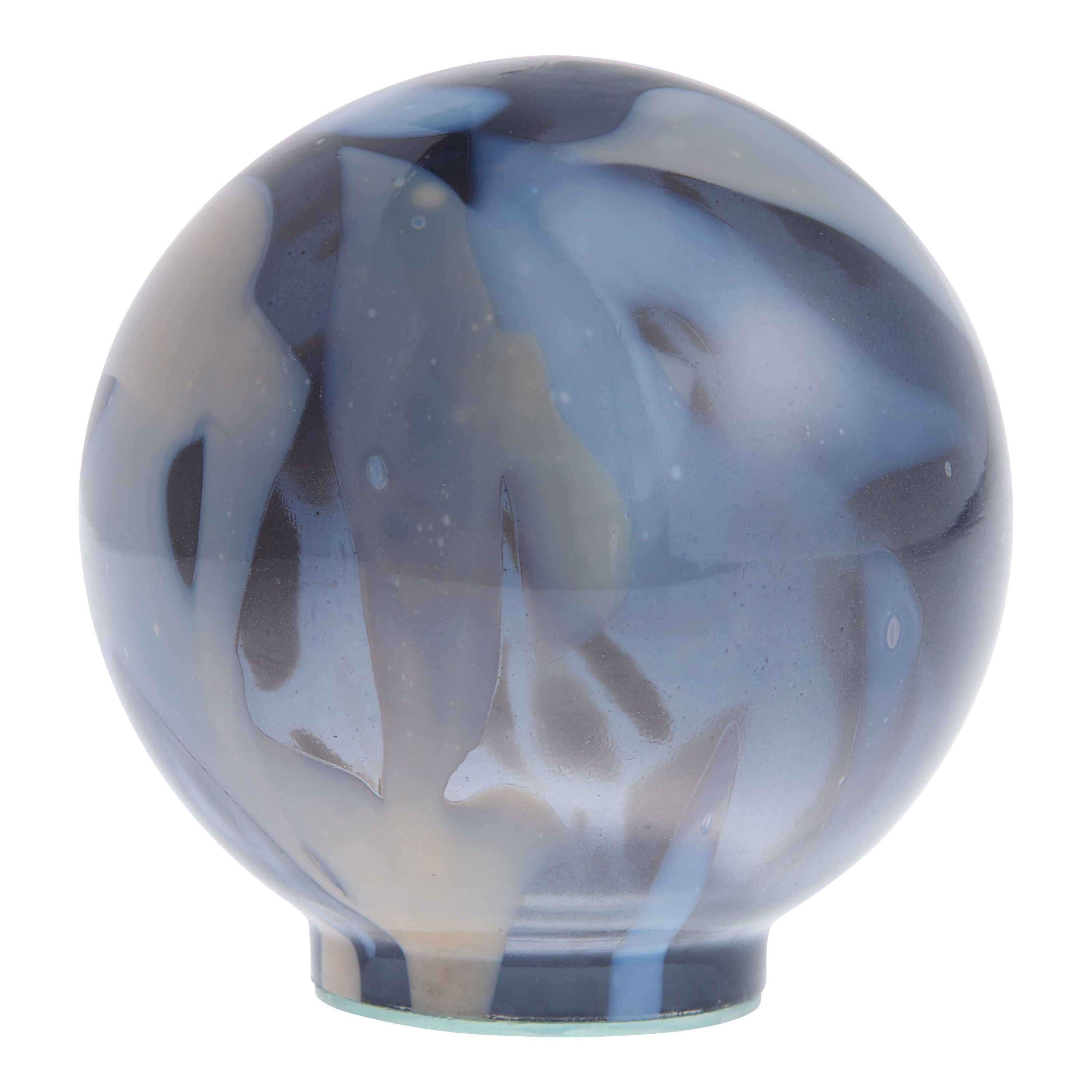 Small Black and Peach Glass Orb Decor | World Market