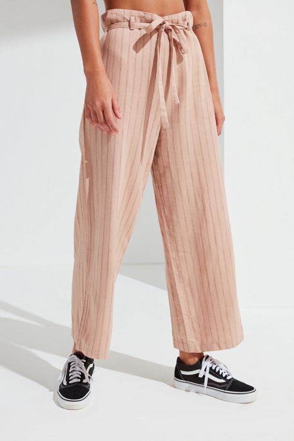 UO Tie-Belt Striped Culotte Pant | Urban Outfitters (US and RoW)