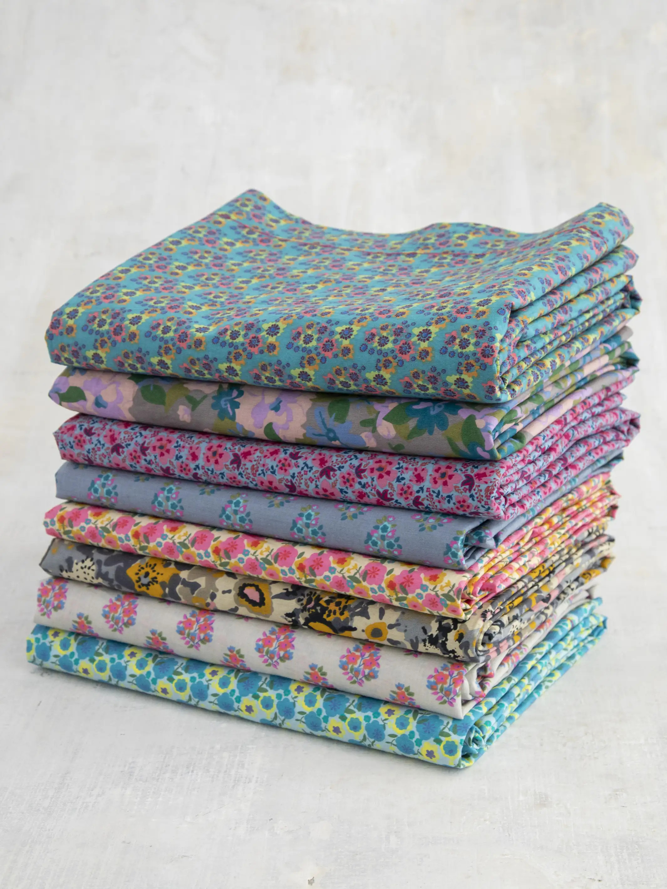 Mix & Match Soft Cotton Flat Sheet - Teal Dahlia | Natural Life