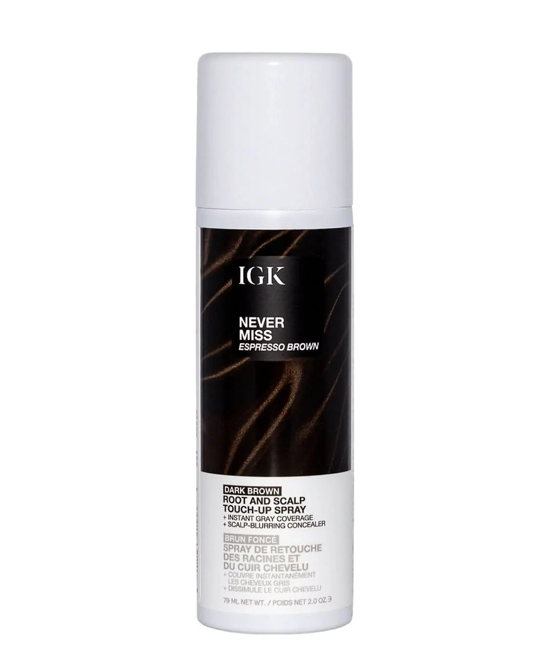 Never Miss Root and Scalp Touch-Up Spray Dark Brown | IGK Hair