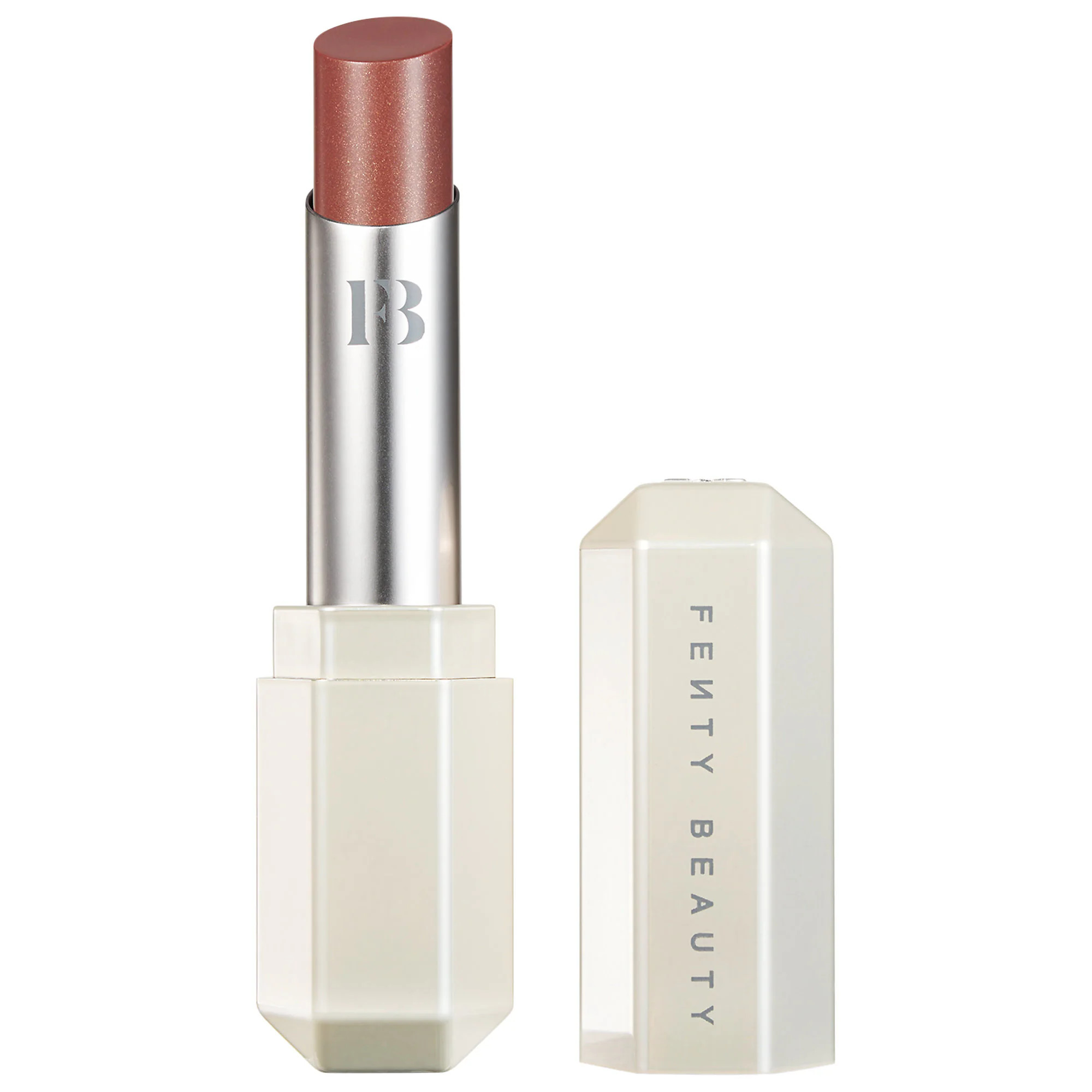 FENTY BEAUTY by Rihanna Slip Shine Sheer Shiny Lipstick 08 Cookies & Cocoa 0.098 oz/ 2.8 g | Sephora (US)