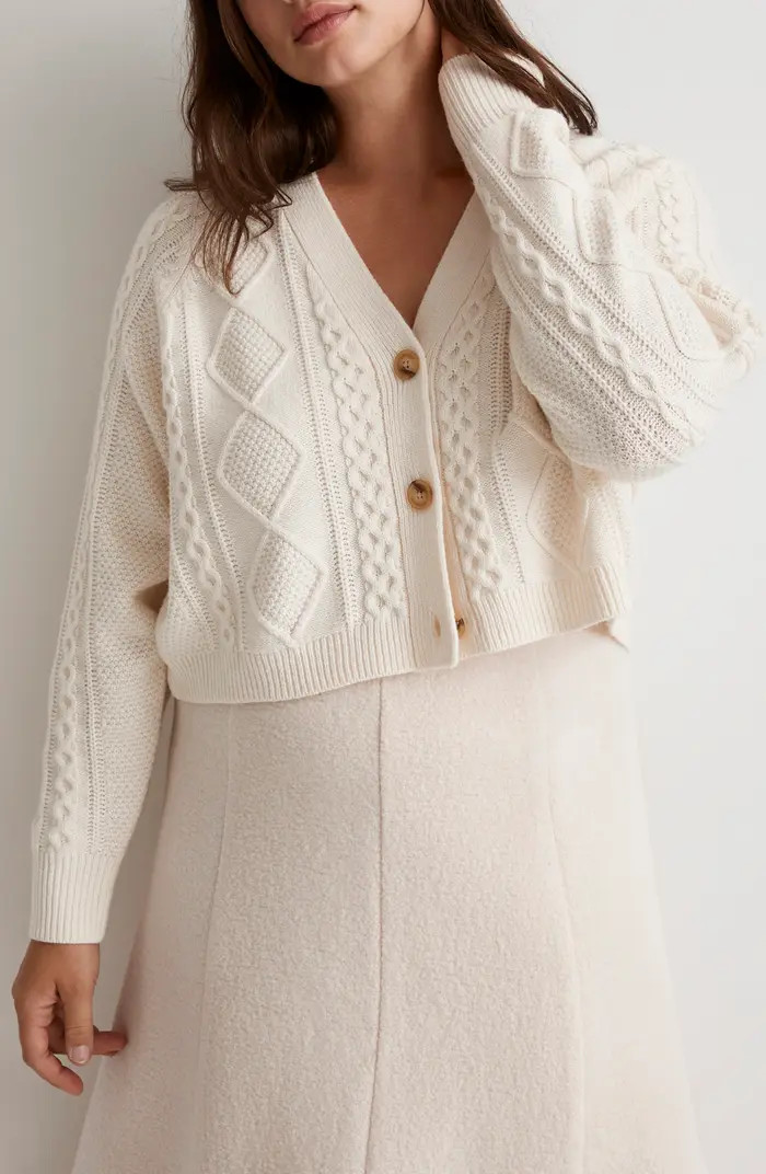 Cable Crop Cardigan | Nordstrom