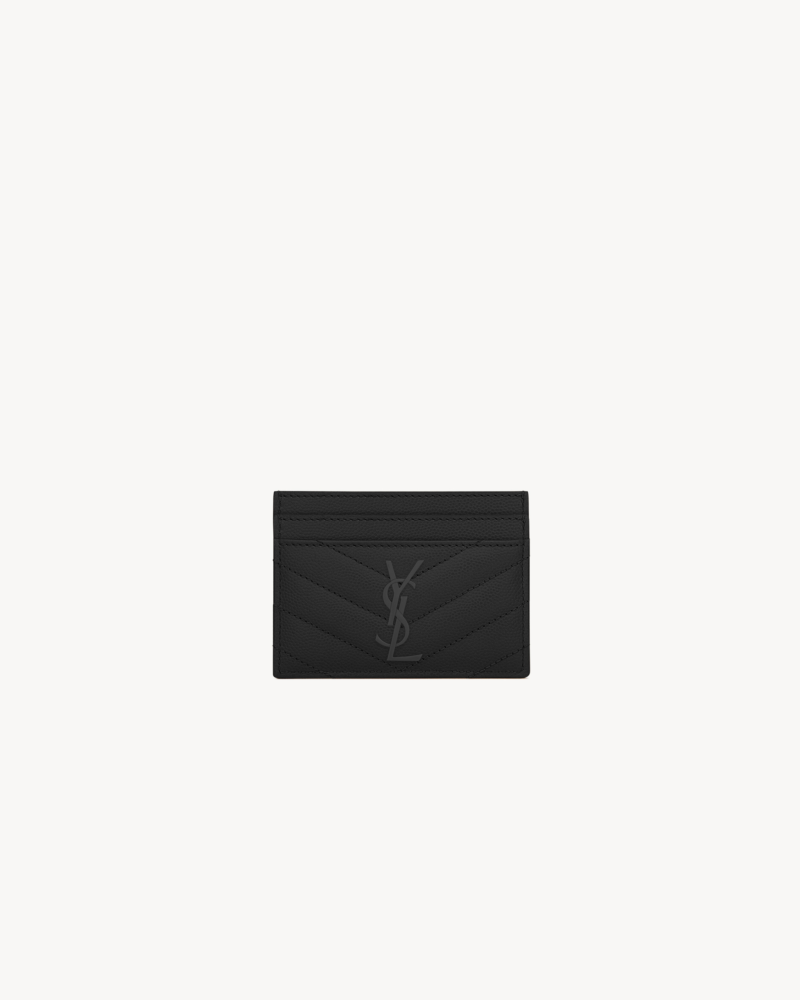 CASSANDRE MATELASSÉ card case in grain de poudre leather | Saint Laurent Inc. (Global)
