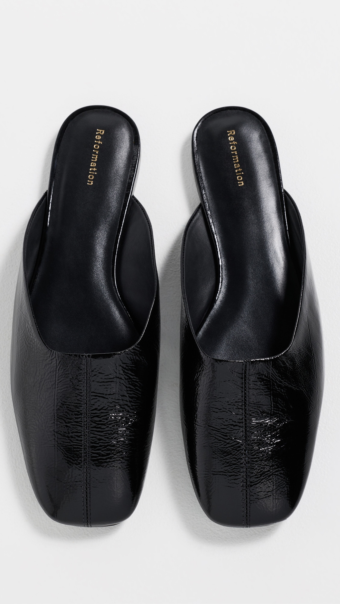 Inez Flat Mules - Black Eel | Shopbop