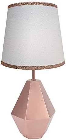Lambs & Ivy Rose Gold Modern Hexagon Nursery Lamp with Shade & Bulb | Amazon (US)