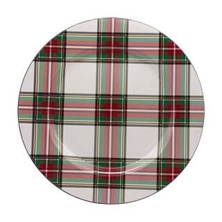 13" Red, Green & White Plaid Christmas Charger by Ashland® | Michaels Stores