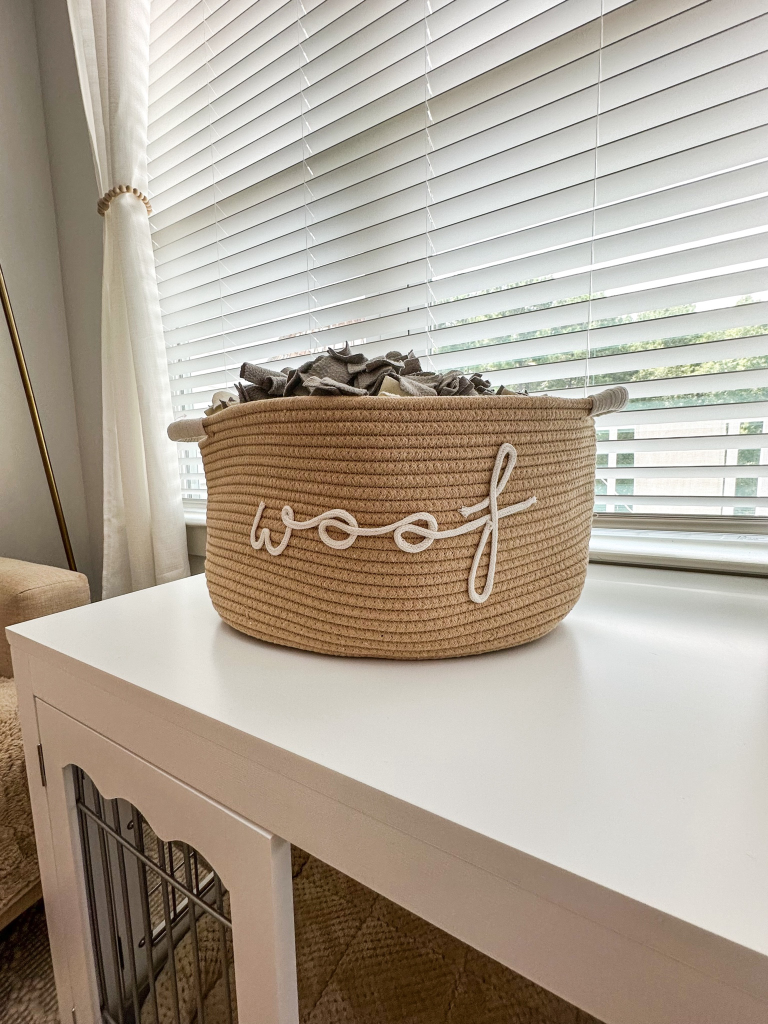 I mean, come ON, how cute is this basket for dog toys?! I couldn't resist and love that it's a little floppy so it fits almost anywhere! 

#homeorganization

#LTKFamily #LTKHome #LTKFindsUnder50