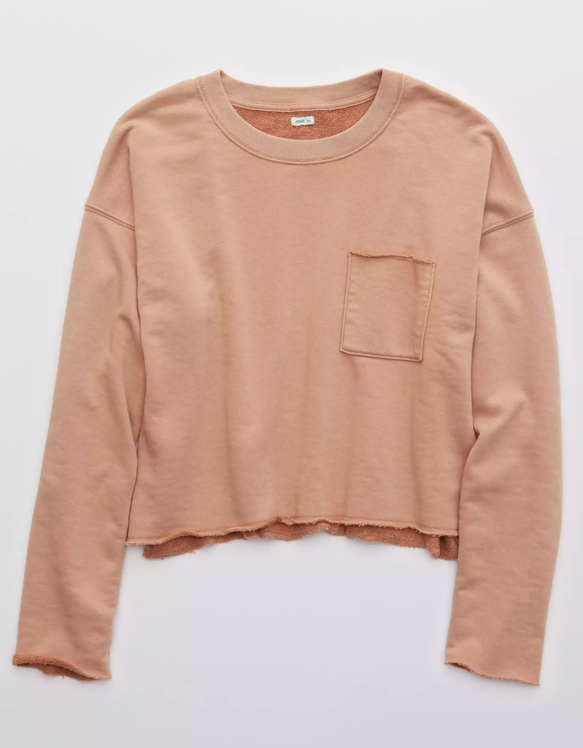Aerie Sunday Soft Cropped Crew Sweatshirt | American Eagle Outfitters (US & CA)