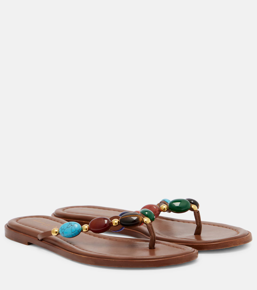 Shanti embellished leather thong sandals | Mytheresa (US/CA)