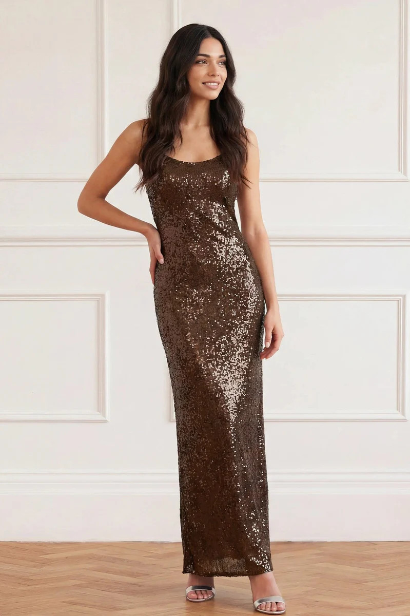 Yvonne Sequin Cami Gown | Needle & Thread