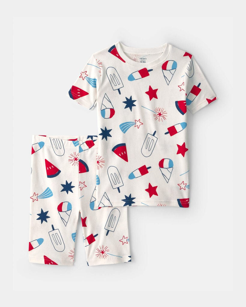 Carter's kids fourth of july popsicle 2-piece short-sleeve pajama set 10 Multi | Carter's Inc