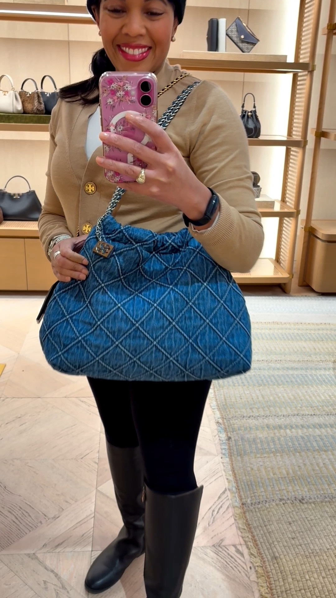 Tried this bar on in December and it is on sale now during the Tory Burch Semi annual sale, it fits my laptop and so much more’

#LTKvlog #LTKSaleAlert