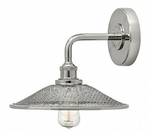 Hinkley 4360PN Restoration One Light Wall Sconce from Rigby collection in Chrome, Pol. Nckl.finish, | Amazon (US)