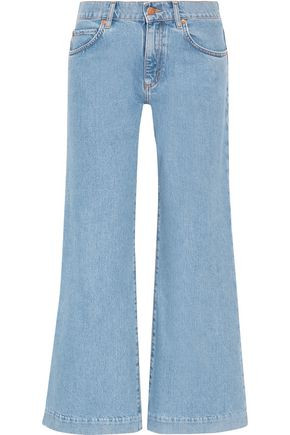 M.i.h Jeans Woman Topanga Mid-rise Wide-leg Jeans Light Denim Size 25 | The Outnet US