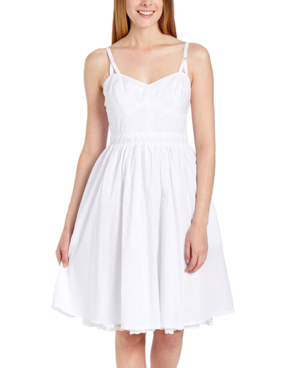 Aryeh Women's Casual Dresses WHITE - White A-Line Dress - Women | Zulily