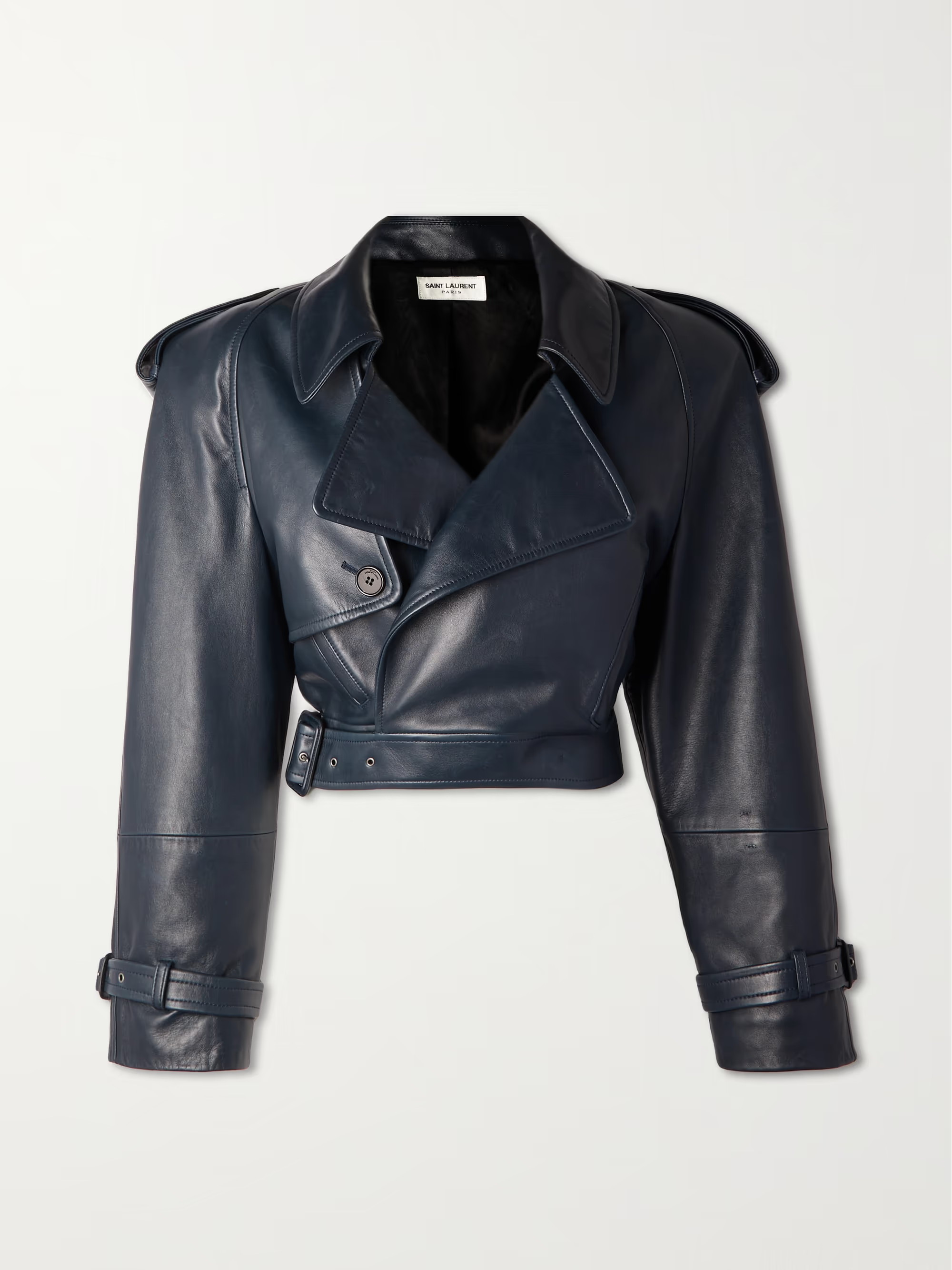 Belted cropped leather jacket | NET-A-PORTER (UK & EU)
