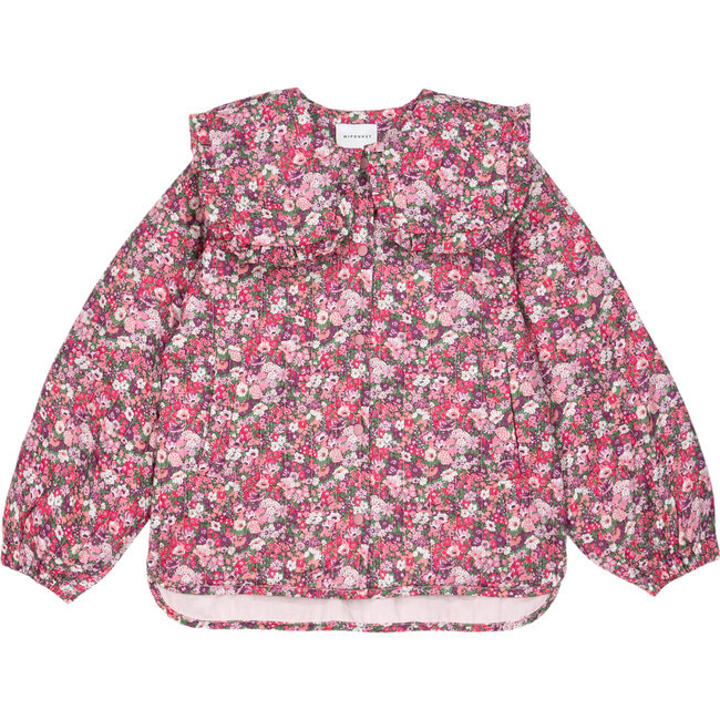 Anita Liberty Oversized Collar Quilted Jacket, Pink | Maisonette