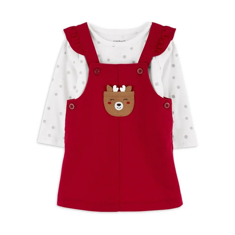 Carters's Child of Mine Baby Girl Christmas Dress Set, 2-Piece, Sizes Preemie-12 Months | Walmart (US)