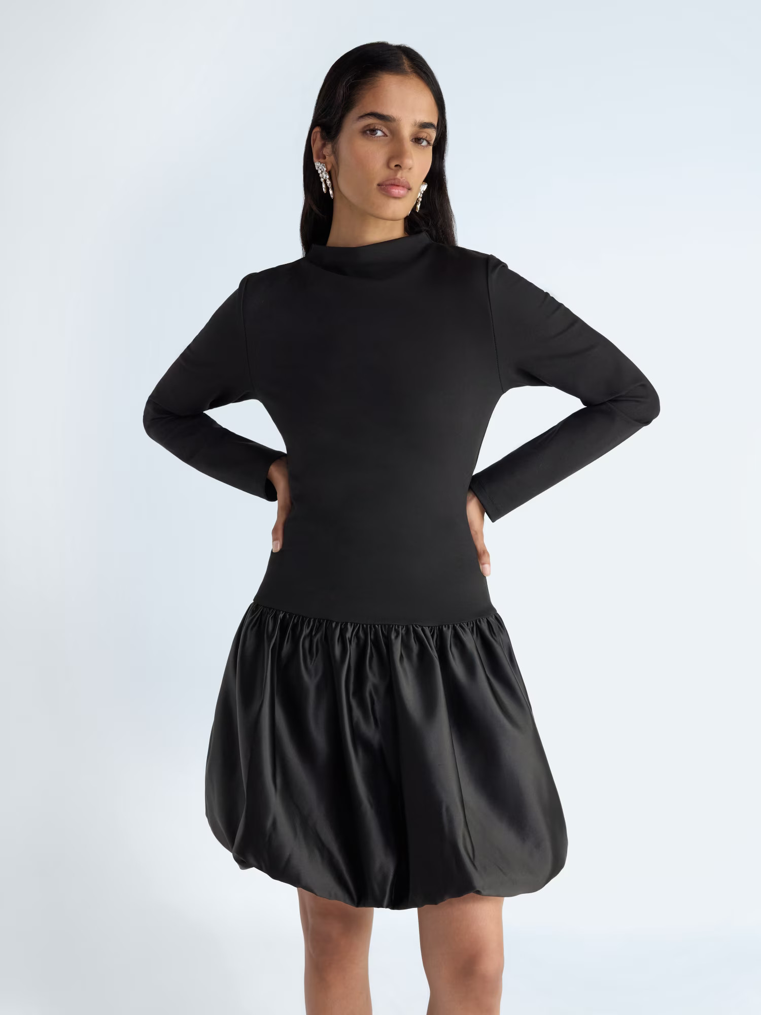 Scoop Women’s and Women’s Plus Mix Media Bubble Mini Dress, Sizes XS-4X | Walmart (US)
