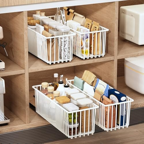 Pull Out Cabinet Organizer, Heavy Duty Pull Out Drawers for Cabinets, Slide Out Drawers for Kitch... | Amazon (US)