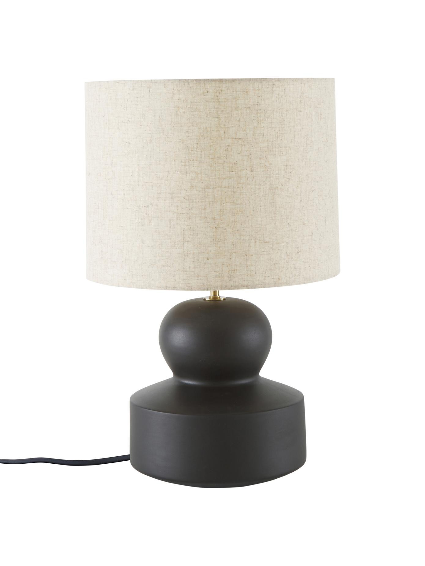 Große Keramik-Tischlampe Georgina in Schwarz | WestwingNow EU