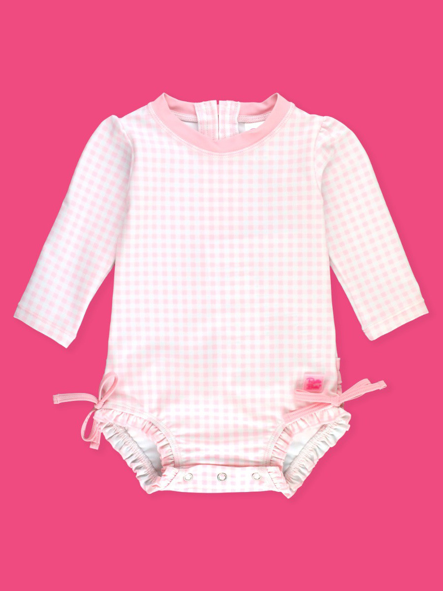 Long Sleeve One Piece Rash Guard | RuffleButts / RuggedButts