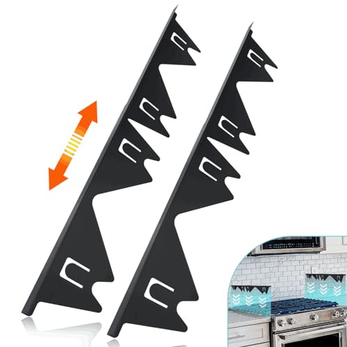 Stove Gap Covers Stainless Steel, 2 Pack Stove Gap Filler Easy Retractable Length 13.8" to 27.5", Width 0.79" ALMCALS Stove Gap Guards Range Trim Kit, Heat Resistant Guard Between Stove Top & Counter | Amazon (US)