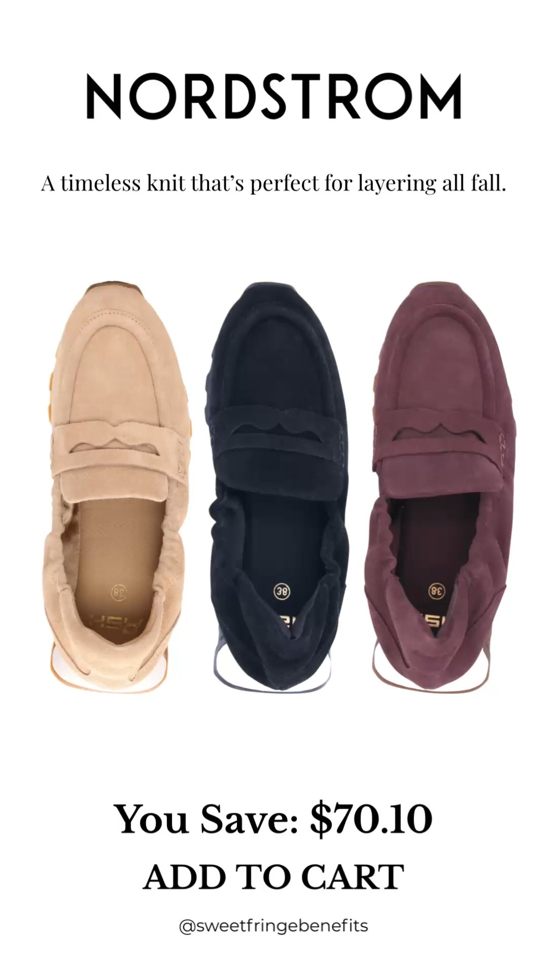These suede loafers are a timeless staple you'll wear all fall long. Soft, comfortable, and easy to style with jeans, trousers, or dresses—and they're on sale with over $70 in savings!

💡 LTK MADE EASY
❤️ Heart = Support my posts!
🔖 Save = Get sale & restock alerts
📋 Lists = Keep favorites organized
📲 Share = Send lists and products to a friend. Hello, Christmas List!
💬 Comment = Ask me anything about what I'm wearing.:-)

#LTKOver40 #LTKSaleAlert #LTKgrwm