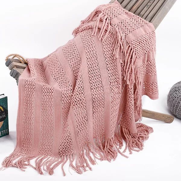 Mcgonigal Solid Knit Tassels Throw | Wayfair North America