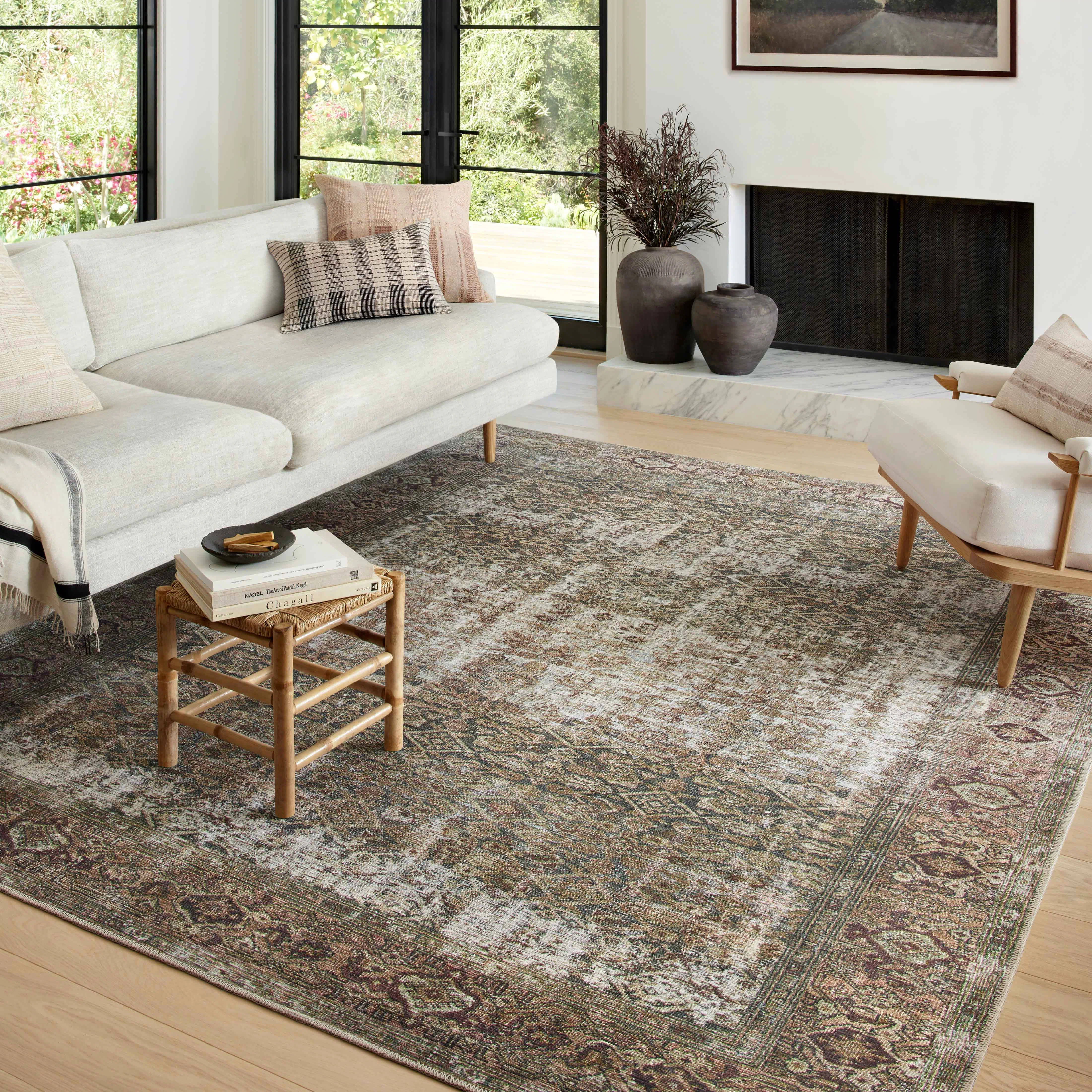 Amber Lewis x Loloi Georgie Moss / Salmon Area Rug | Wayfair North America