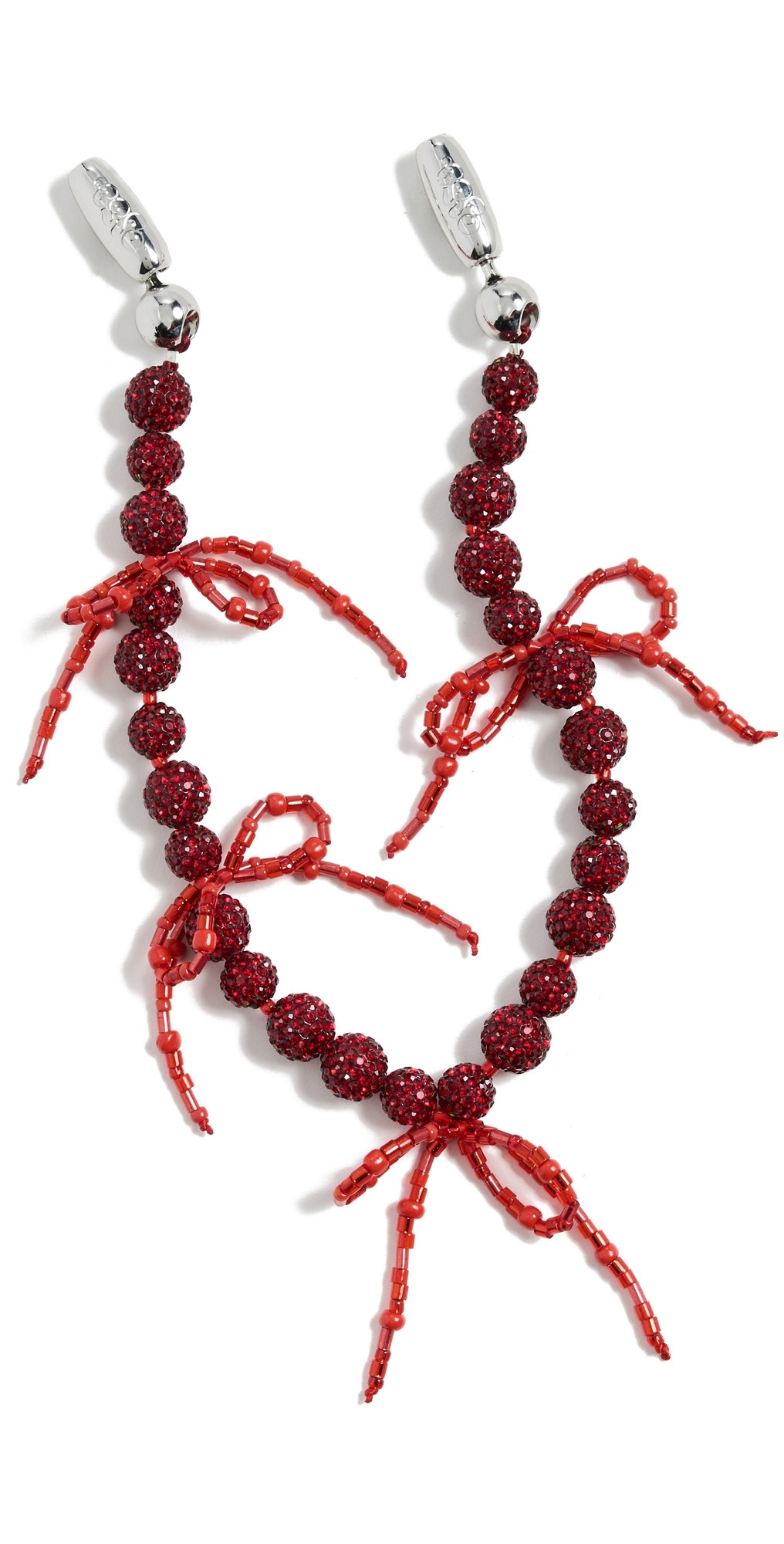 Ossa Pave + Bow Wristlet Garnet One Size | Shopbop