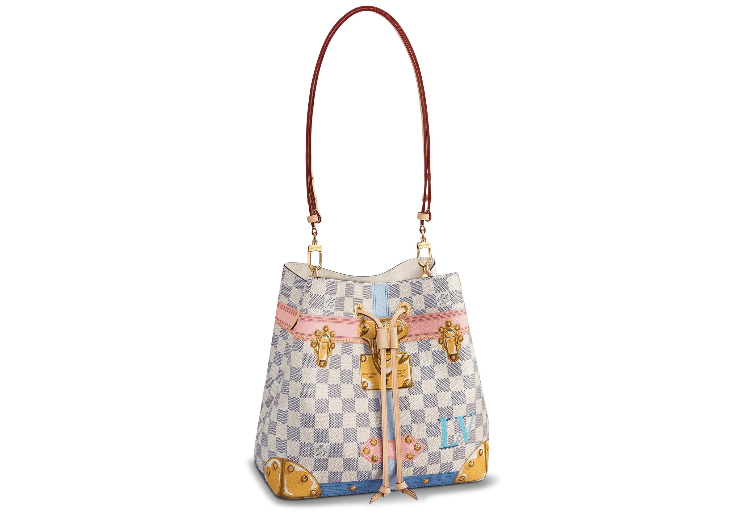 Louis Vuitton Bucket NeoNoe Damier Azur Summer Trunk Collection White/Blue/Pink | StockX 