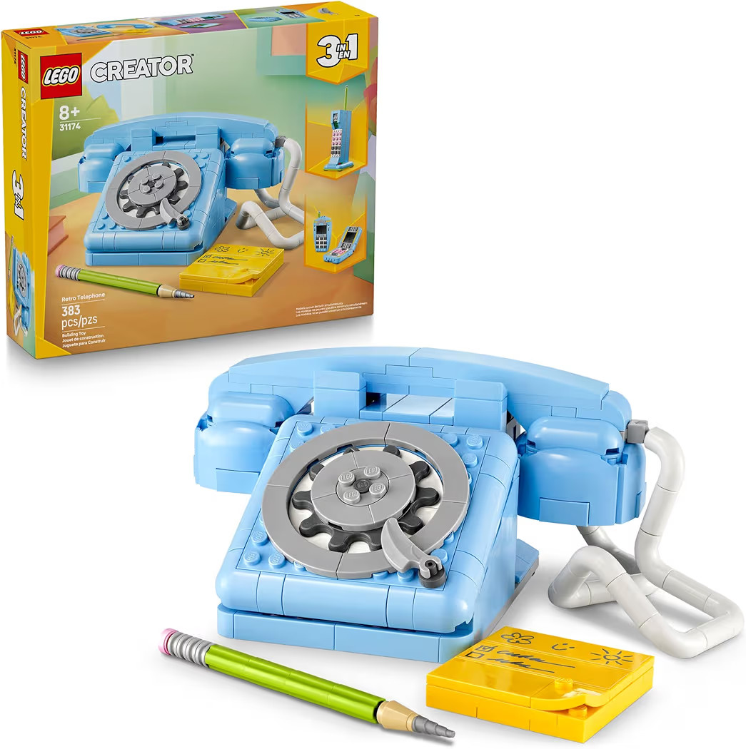 LEGO Creator 3 in 1 Retro Telephone Kids Toy Building Toy Learning Playset, Ages 8+ | Amazon (US)
