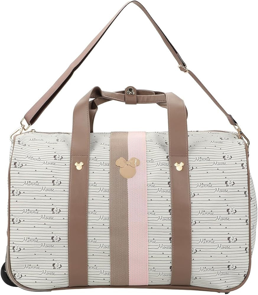 Disney Minnie Mouse Character art & Emblems Taupe 18" Rolling Duffle Bag | Amazon (US)