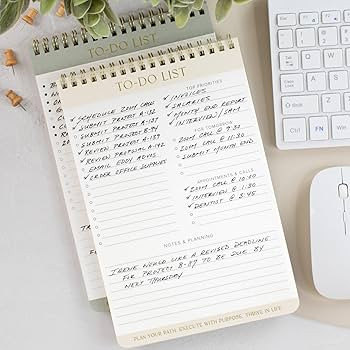 ZICOTO Beautiful To Do List Note Pads Set Of 2 for Easy Daily Planning - The Perfect Work Notepad... | Amazon (US)