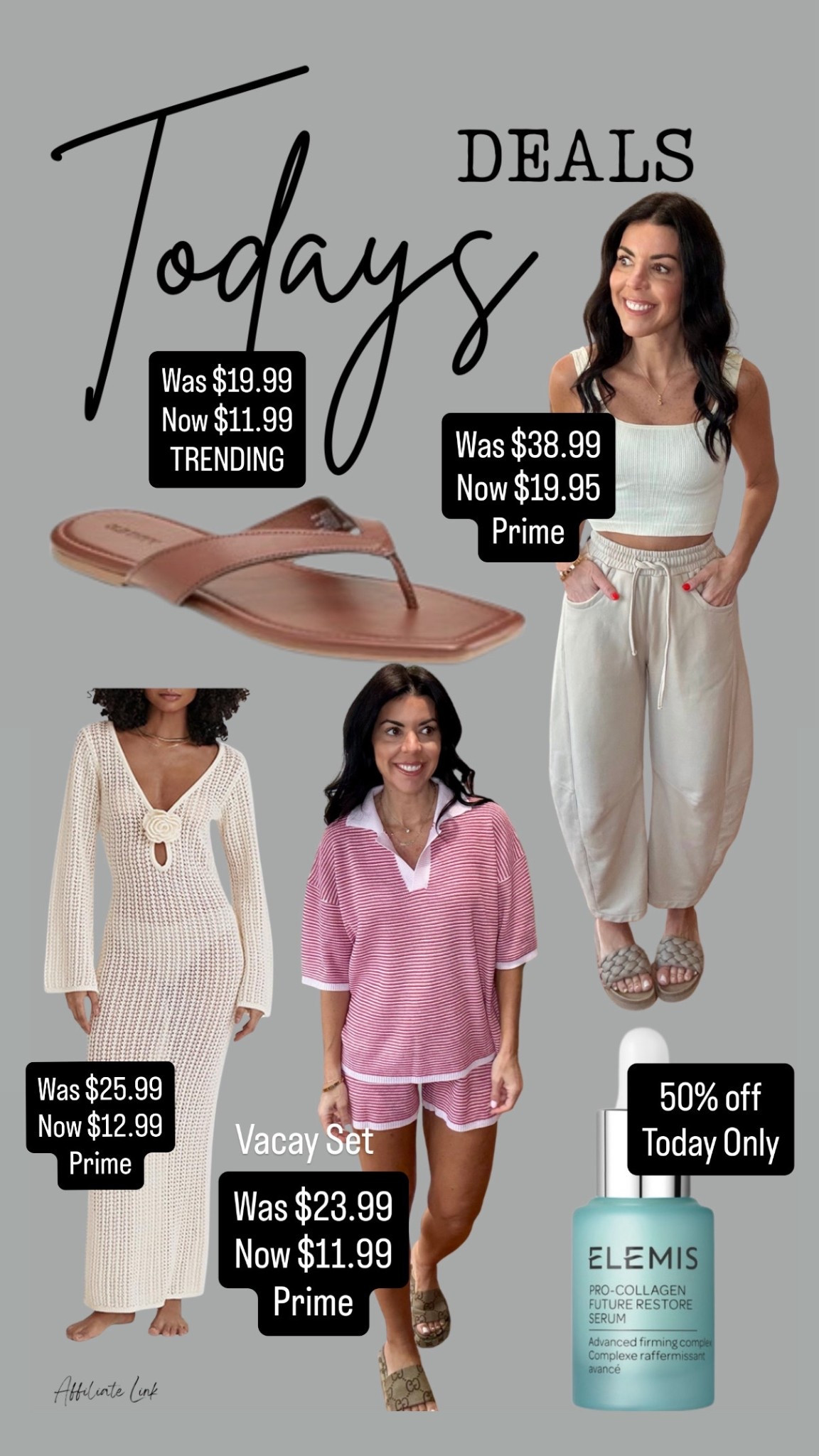Todays deals
Barrel pants
Swim coverup
Vacation
Spring break outfit
Matching set
Sandals
Spring shoes
Vacation shoes
Beauty steals
Elemis 50% off

#LTKOver40 #LTKdayinmylife #LTKSaleAlert