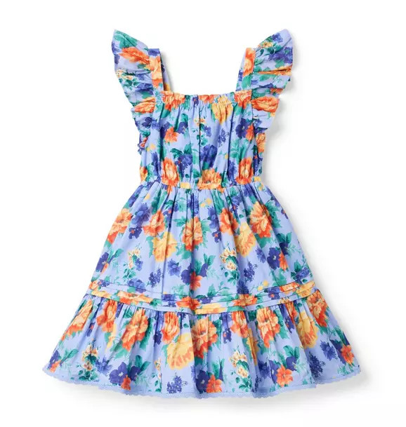 Floral Flutter Sleeve Pintuck Dress | Janie and Jack