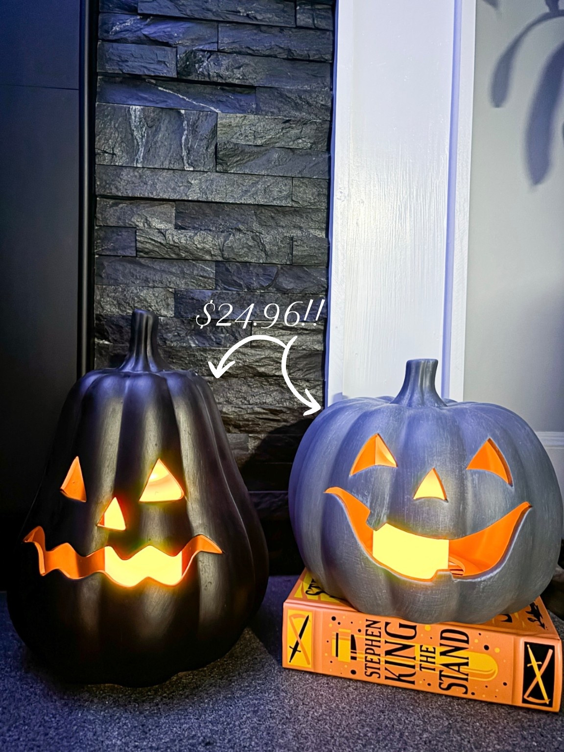 These $24 Walmart pumpkins seriously surprised me! The quality is too good for that price 🖤 
 #WalmartHome #AffordableDecor #Halloween#HalloweenDecor #FallDecor

#LTKHome #LTKSeasonal #LTKFindsUnder50