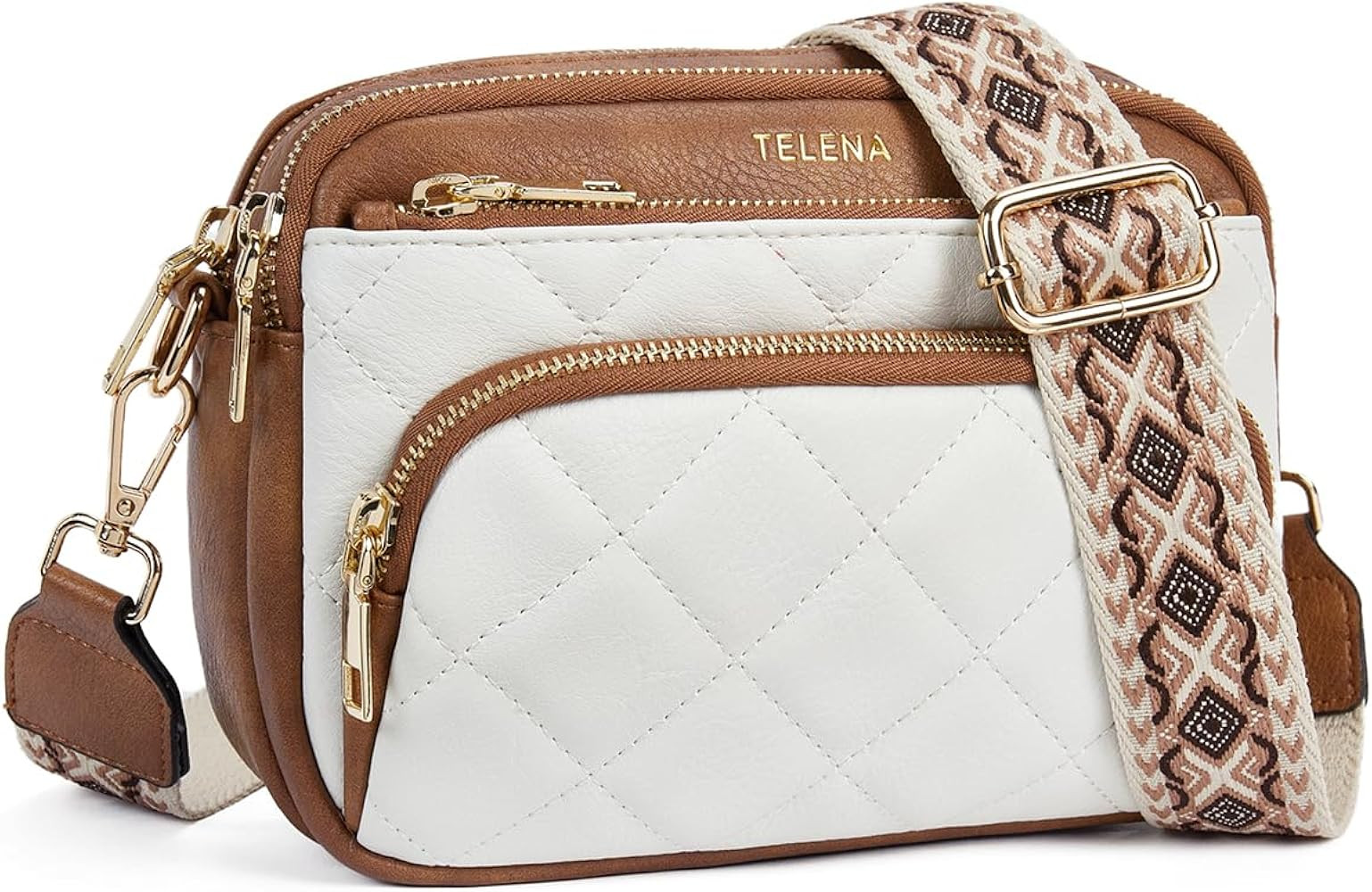 Amazon.com: Telena Crossbody Bags for Women Small Crossbody Handbags Quilted Purse with Guitar St... | Amazon (US)