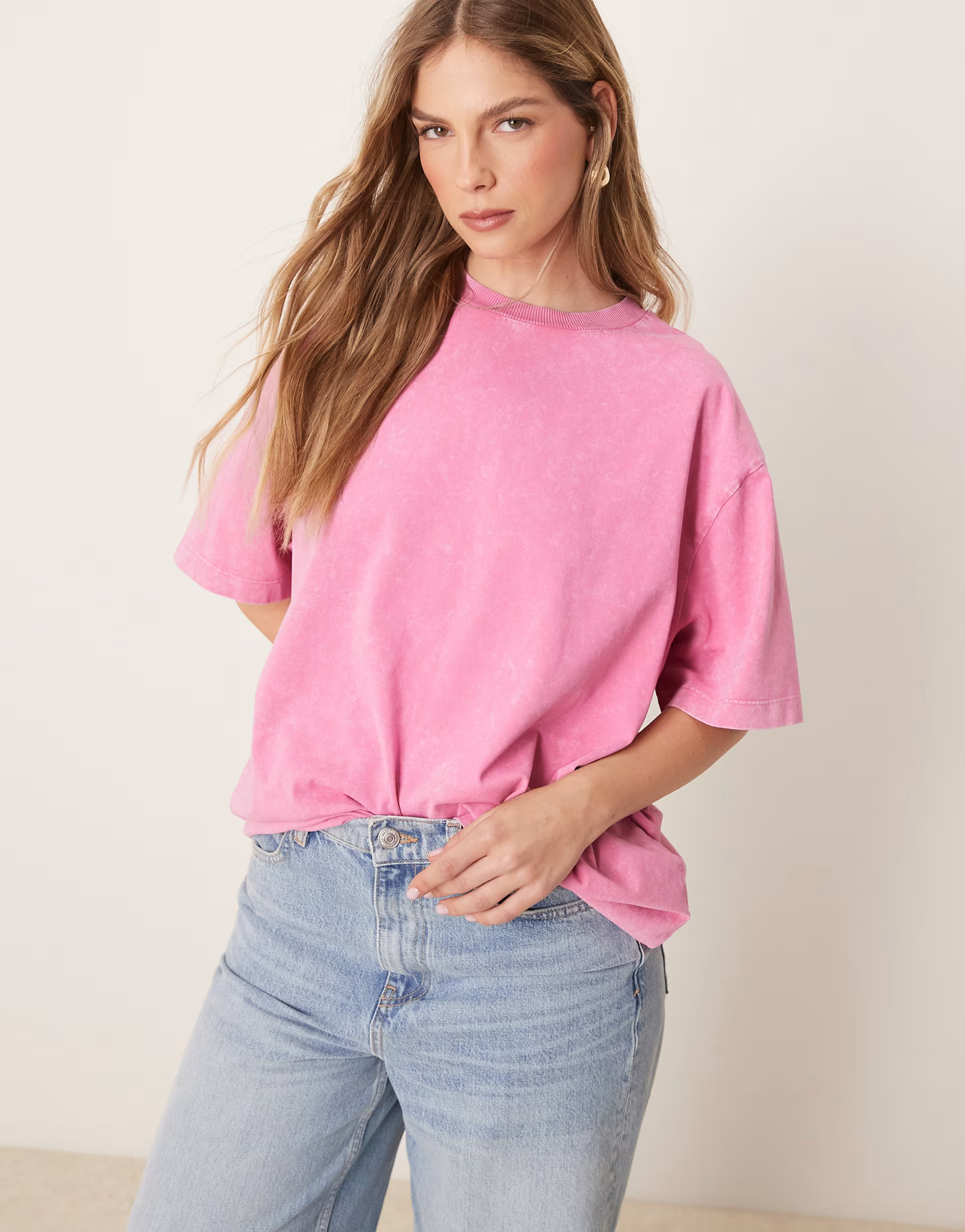 ASOS DESIGN oversized t-shirt in washed pink | ASOS | ASOS (Global)