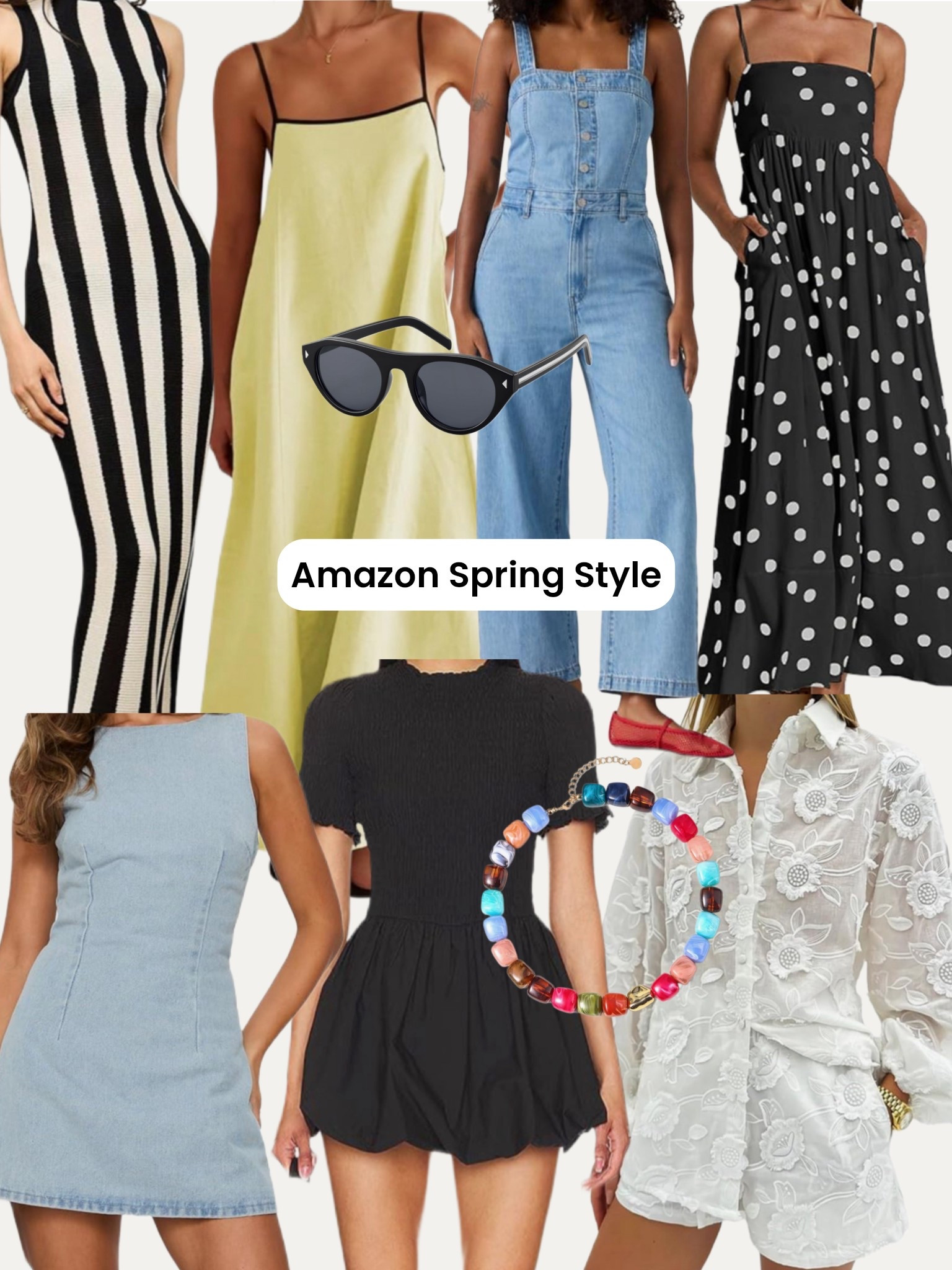 Amazon Spring Fashion / Style

Polka dots
Swim coverup 
Beaded necklace
Amazon accessories 
Date night
Spring
Easter outfits 
Denim dress/ skort
Denim jumpsuit 