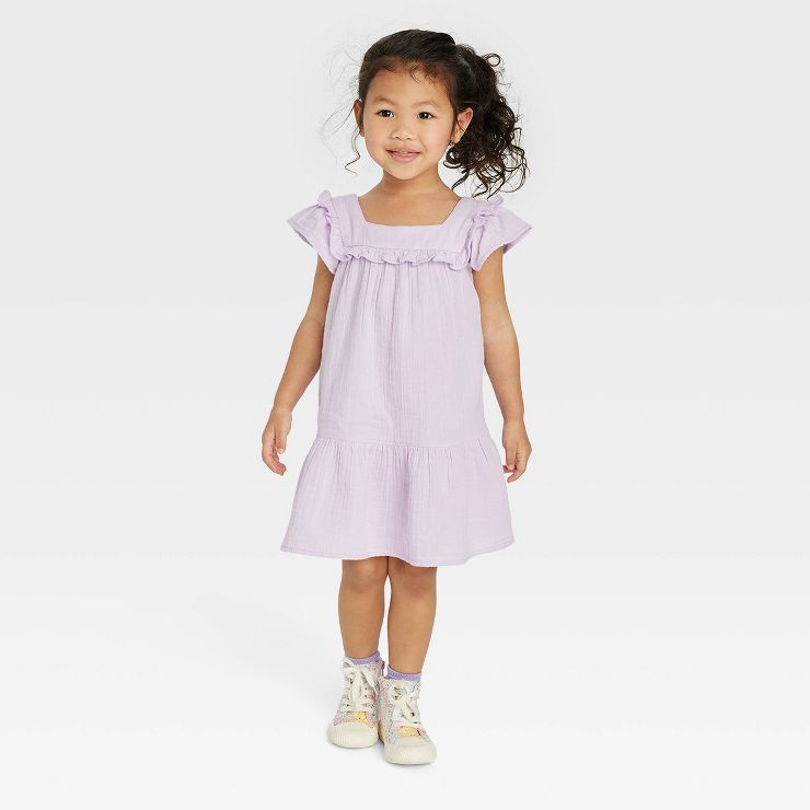 Toddler Girls' Gauze Dress - Cat & Jack™ Purple | Target