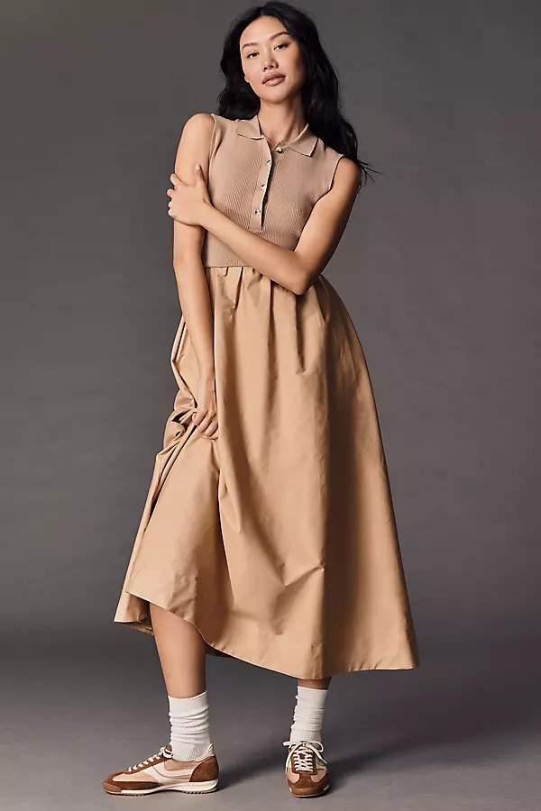 By Anthropologie Thea Polo Collar Sleeveless Dress | Anthropologie (US)