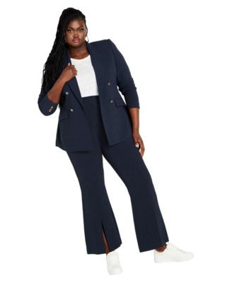 City Chic Plus Size Kiana Pant - Navy | Macy's