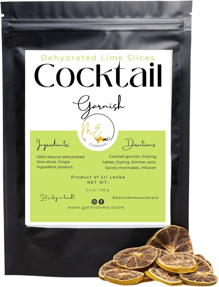 3.5oz Oz Dehydrated Lime Slice | Cocktail Garnishes | Dried lime slices | Dehydrated lime for coc... | Amazon (US)