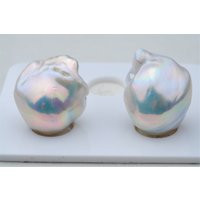 Fireball Pearl Pair For Earring Design With Metallic White Color-Acm09 | Etsy (US)