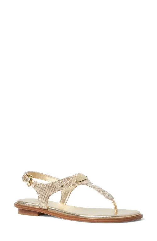 MICHAEL Michael Kors 'Plate' Thong Sandal in Pale Gold/Gold at Nordstrom, Size 7.5 | Nordstrom