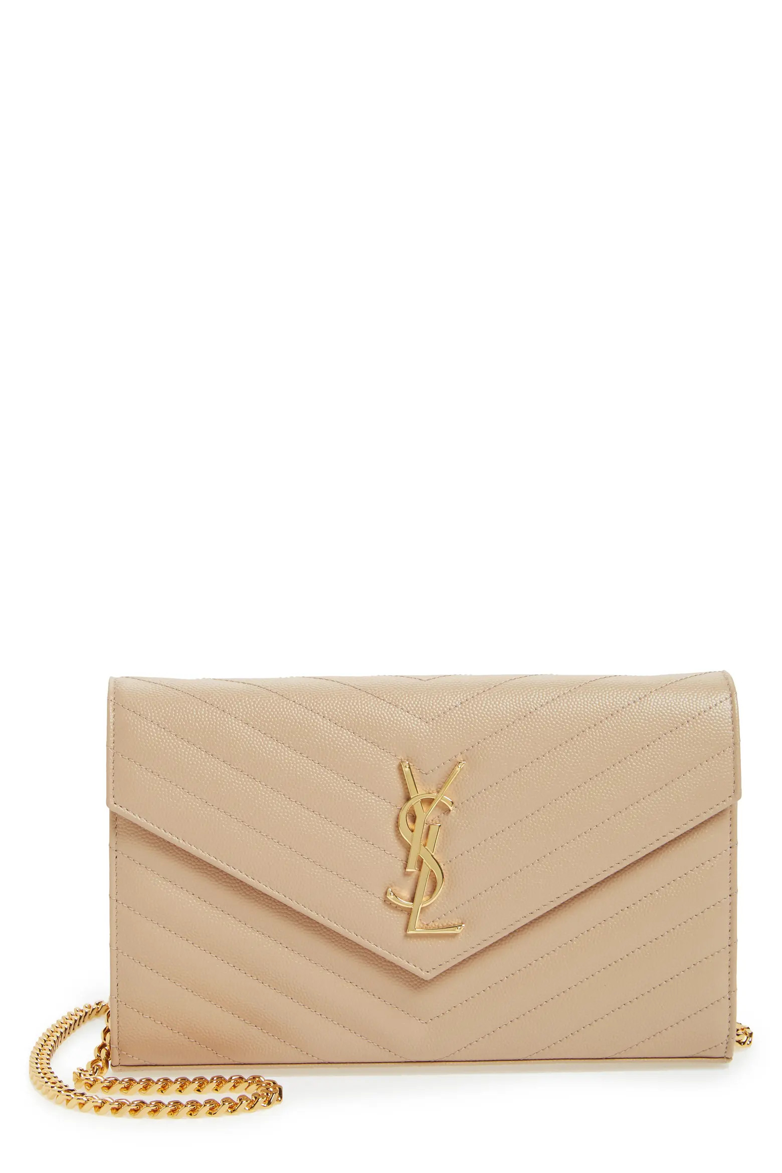 Cassandre Matelassé Leather Wallet on a Chain (Women) | Nordstrom | Nordstrom
