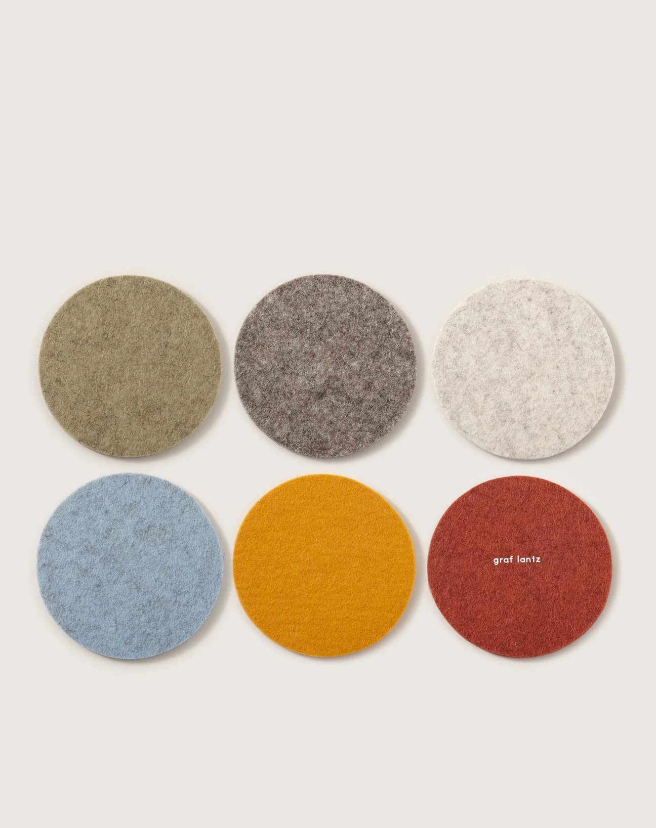 Bierfilzl Merino Wool Round Coaster Multi 6 Pack | Graf Lantz
